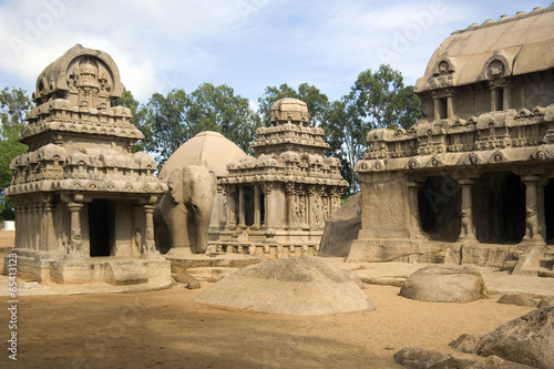 Photo: Panch Rathas - Mahabalipuram - India Panch Rathas - Mahabalipuram - India