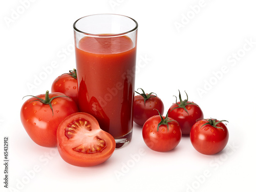 Photo: Tomato juice and tomatoes Tomato juice and tomatoes