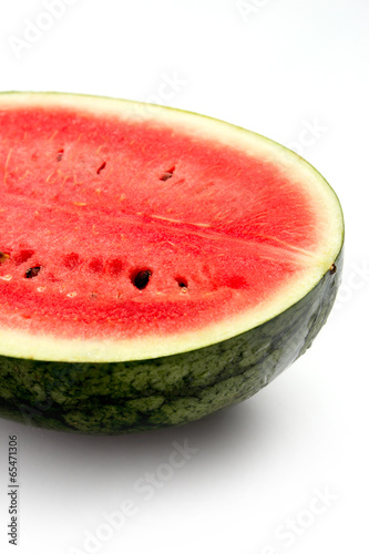 Photo: Closeup of watermelon on isolated background Closeup of watermelon on isolated background