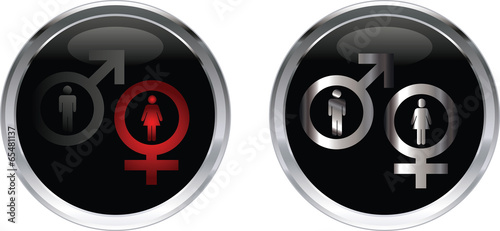 Vector: Male and female signs Male and female signs