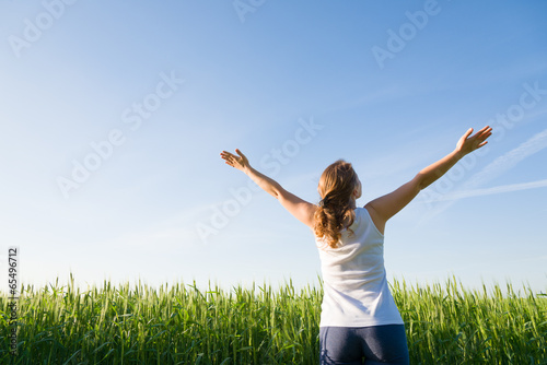 Photo: young woman outdoors young woman outdoors