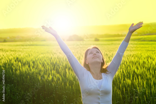 Photo: young woman outdoors young woman outdoors