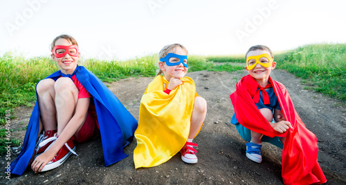 Photo: children acting like a super hero children acting like a super hero