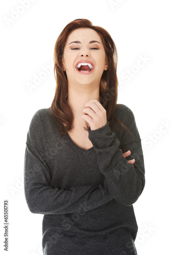 Photo: Young casual woman style. Studio portrait Young casual woman style. Studio portrait