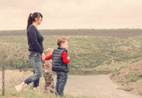 Photo: Little boy pointing to something in the country Little boy pointing to something in the country