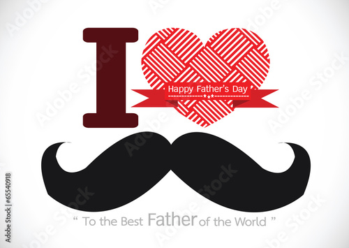  Father's Day card with mustache