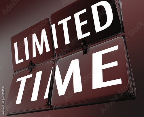 Illustration: Limited Time Offer Retro Clock Flipping Tiles Special Sale Deal Limited Time Offer Retro Clock Flipping Tiles Special Sale Deal