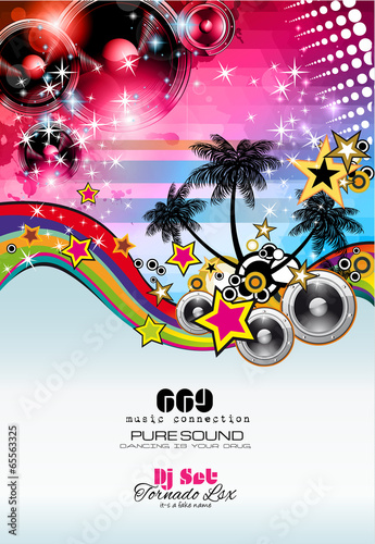 Vector: Music Themed background to use for Disco Club Flyers Music Themed background to use for Disco Club Flyers