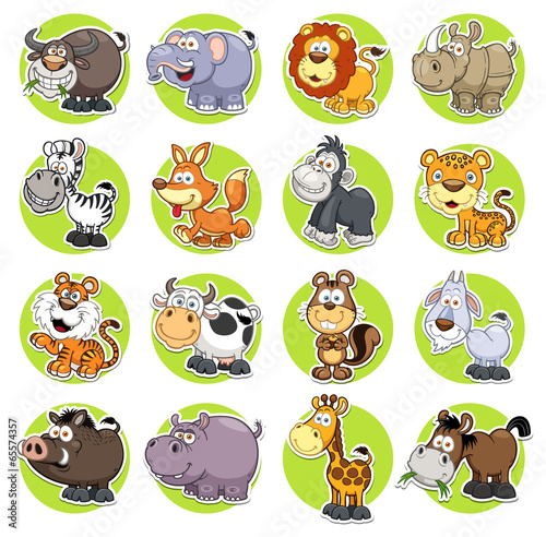 Vector: Vector illustration of Animals set Cartoon Vector illustration of Animals set Cartoon