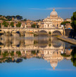Basilica di San Pietro with bridge in Vatican, Rome, Italy Basilica di San Pietro with bridge in Vatican, Rome, Italy