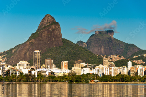 Photo: Beautiful view of Rio de Janeiro with the Lake and Mountains Beautiful view of Rio de Janeiro with the Lake and Mountains