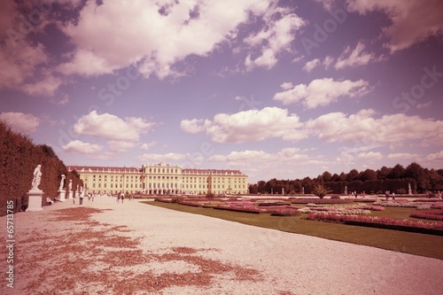 Photo: Austria - Vienna Schoenbrunn palace. Cross processed color tone. Austria - Vienna Schoenbrunn palace. Cross processed color tone.