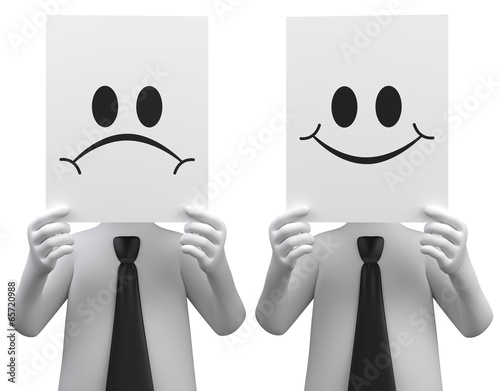Illustration: Männchen Blätter Positiv Negativ Männchen Blätter Positiv Negativ