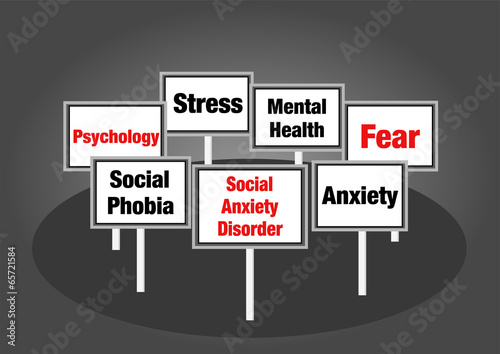 Illustration: Social anxiety disorder signs Social anxiety disorder signs