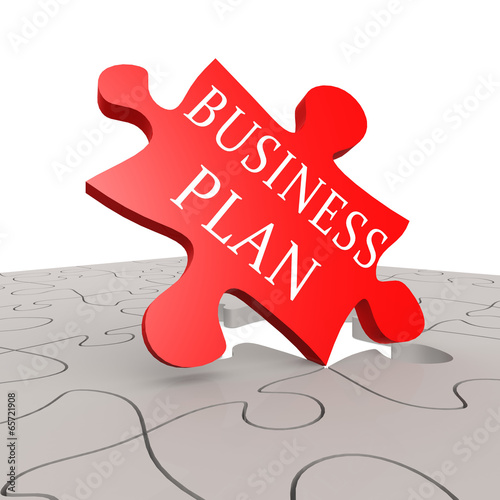 Illustration: Business plan puzzle Business plan puzzle