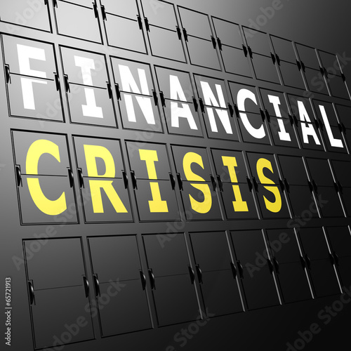 Illustration: Airport display financial crisis Airport display financial crisis