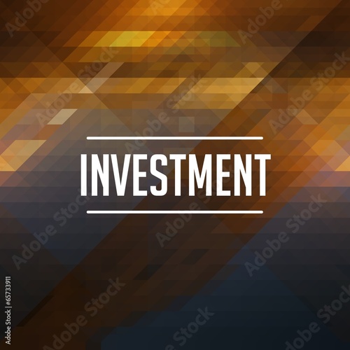 Illustration: Investment Concept. Retro Label Design. Investment Concept. Retro Label Design.