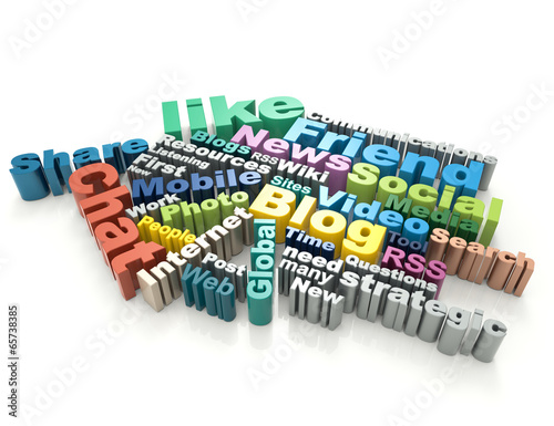 Photo: Social media word concept Social media word concept