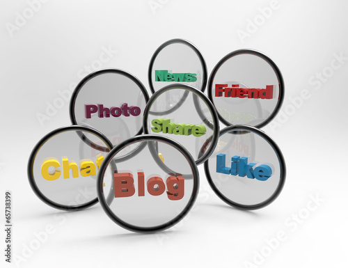 Photo: Social media word concept Social media word concept