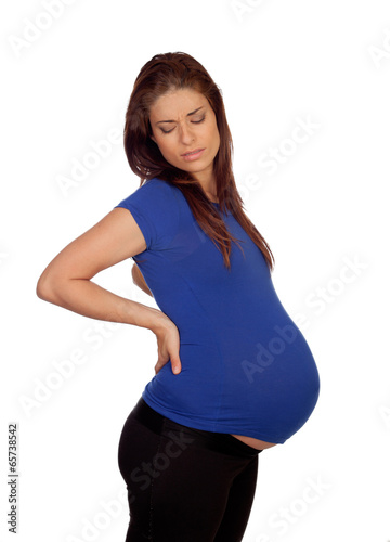 Photo: Pregnant woman with pain in kidneys Pregnant woman with pain in kidneys