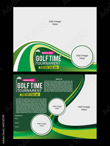 Vector: Golf Flyer Template Golf Flyer Template