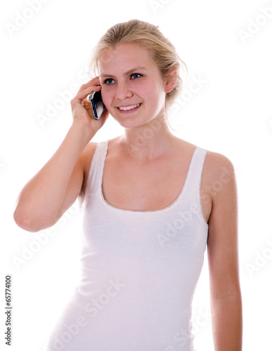 Photo: Jugendliche telefoniert Jugendliche telefoniert