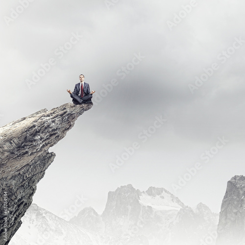 Photo: Meditating businessman Meditating businessman