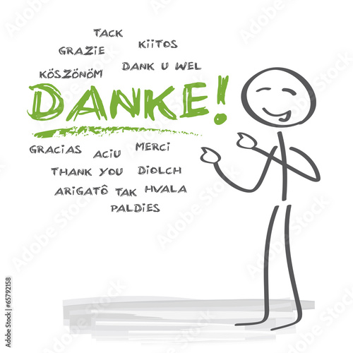 Vector: Danke Wortwolke multilingual Danke Wortwolke multilingual