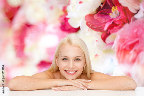 Photo: clean face and shoulders of beautiful young woman clean face and shoulders of beautiful young woman