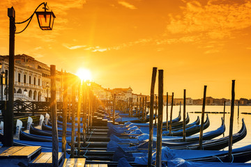 View of Venice at sunrise