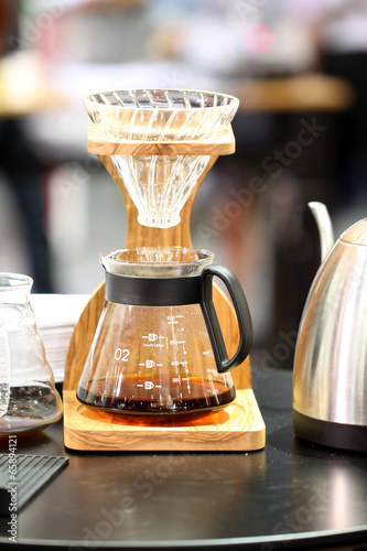 Photo: Glass bottle for coffee cup. Glass bottle for coffee cup.