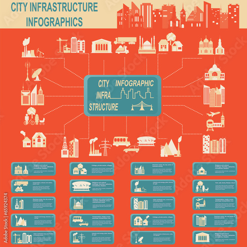 Vector: Set of elements infrastructure city, vector infographics Set of elements infrastructure city, vector infographics