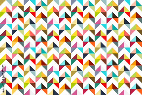 Fototapeta Seamless colorful triangle pattern