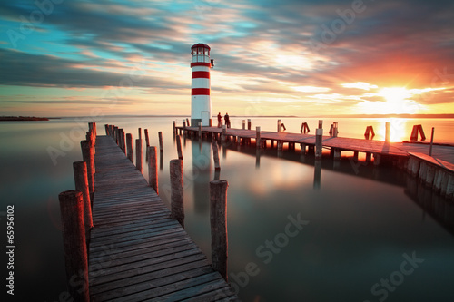 Fototapeta Lighthouse - Lake in Austria