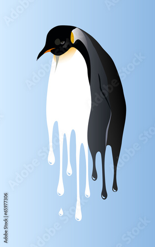 Vector: global warming penguin global warming penguin