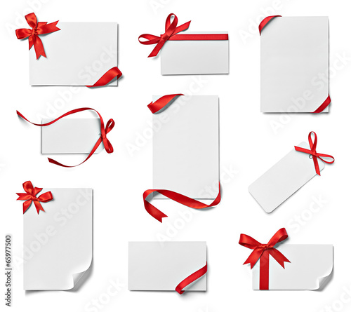 Photo: ribbon bow card note chirstmas celebration greeting ribbon bow card note chirstmas celebration greeting