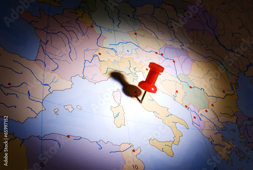 Photo: rome on map rome on map