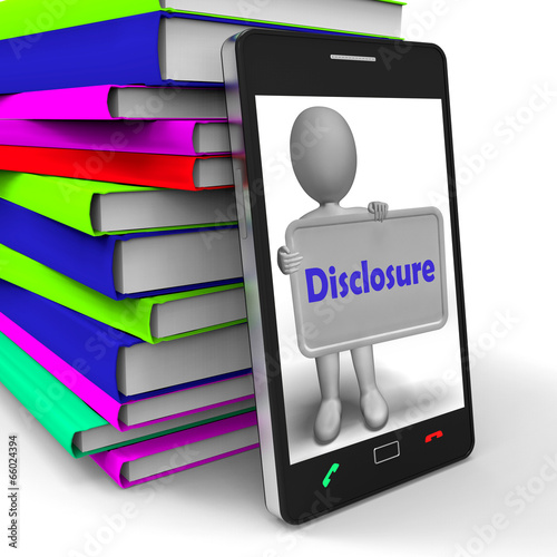 Illustration: Disclosure Phone Shows Acknowledging Revealing Or Confessing Disclosure Phone Shows Acknowledging Revealing Or Confessing