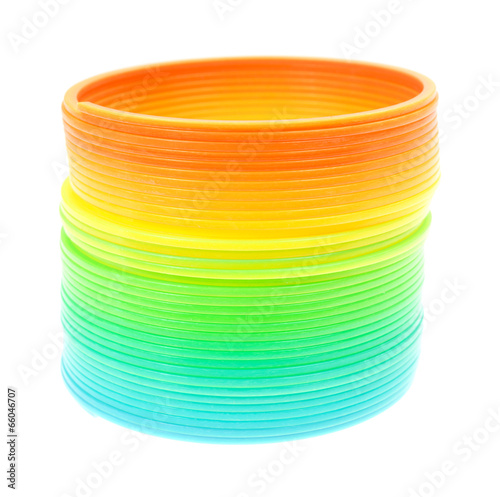 Photo: Spiral Toy On White Background Upright Spiral Toy On White Background Upright