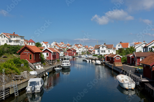 Photo: View over fishing village Grundsund located in Bohuslan, Sweden. View over fishing village Grundsund located in Bohuslan, Sweden.