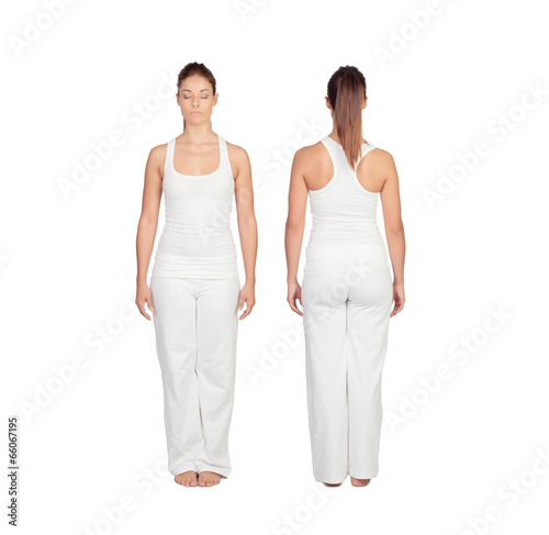 Photo: Front and back of a relaxed woman Front and back of a relaxed woman