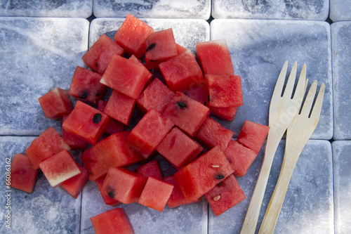 Photo: Watermelon cubes Watermelon cubes