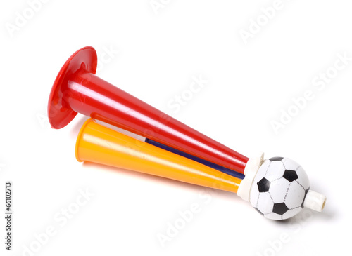 Photo: Football soccer triple fan trumpet Football soccer triple fan trumpet