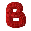 Letter B Made of Wool Knit Isolated on White Background Letter B Made of Wool Knit Isolated on White Background