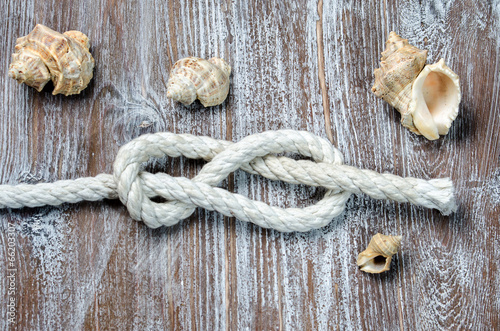 Photo: marine rope tied knot Figure Eight marine rope tied knot Figure Eight