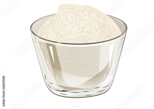 Vector: bowl of sugar bowl of sugar