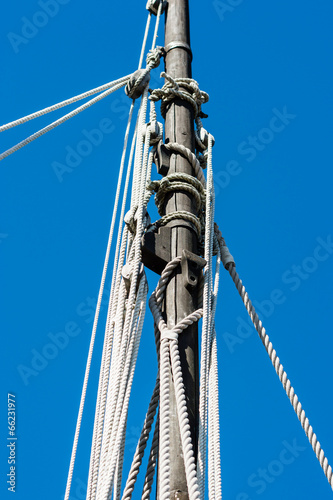 Photo: Detail of sail mast Detail of sail mast