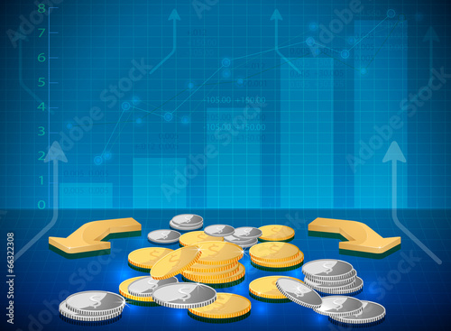 Vector: Investment on the rise vector business background Investment on the rise vector business background