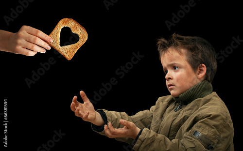 Photo: Giving food to the needy Giving food to the needy