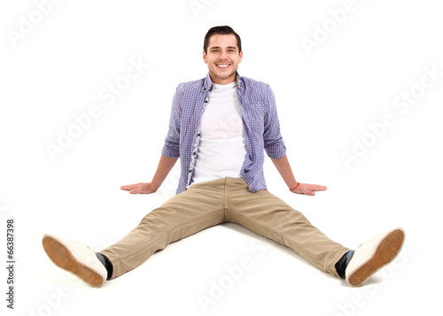 Photo: Man lying on floor Man lying on floor